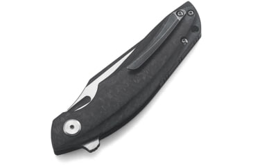 Image of Bestech Knives Ghost Framelock CF Folding Knife, S35Vn Blade With Black Stonewash + Flat Satin, Carbon Fiber Handle, 4.53 Inches Closed Length, Ceramic Ball Bearing, BT1905D
