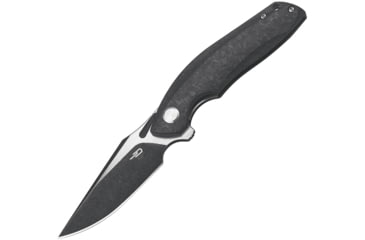 Image of Bestech Knives Ghost Framelock CF Folding Knife, S35Vn Blade With Black Stonewash + Flat Satin, Carbon Fiber Handle, 4.53 Inches Closed Length, Ceramic Ball Bearing, BT1905D