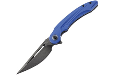 Image of Bestech Knives Irida Linerlock Blue Folding Knife, 3.88 black stonewash finish 154CM stainless blade, Blue G10 handle, BG25C