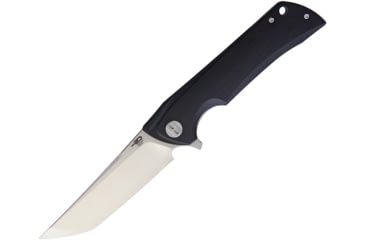 Image of Bestech Knives Paladin Linerlock Black Tanto Folding Knife, 3.63 D2 tool steel tanto stonewash and satin fini, Black G10 handle, BG16A-1