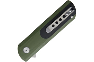 Image of Bestech Knives Pebble Linerlock Folding Knife, 3in Stonewash Vg-10 SS Blade, Black/Green G10 Handle, Pocket Clip, Black Nylon Zippered Storage Case, Black/Green, BG07A