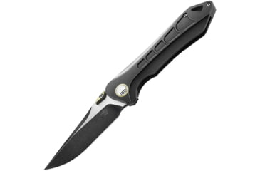 Image of Bestech Knives Supersonic Framelock Black Folding Knife, 3.5 S35VN stainless blade, Black tumbled finish titanium handle, BT1908A