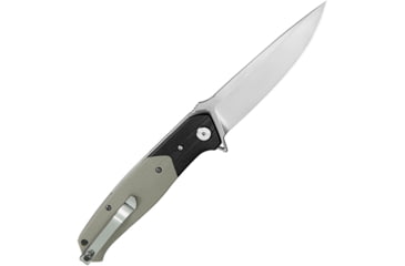 Image of Bestech Knives Swordfish Linerlock Folding Knife, 4in, MagnaCut, Plain Edge, G10 Handle, Beige/Black, BG03K