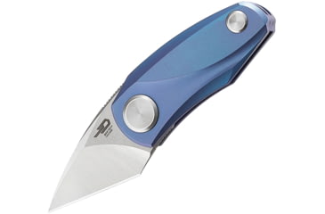 Image of Bestech Knives Tulip Framelock Folding Knife, Blue titanium handle, BT1913B