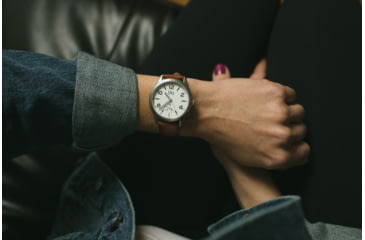 Image of Bia Suffragette Watches, Ivory Dial, Brown Strap, Steel, One Size, B1020