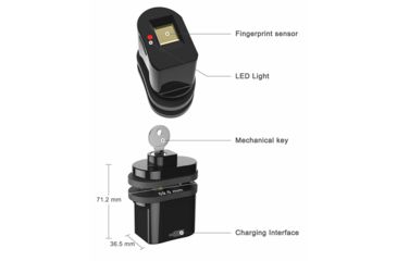 Image of Bison L1 Biometric Fingerprint Trigger Lock, Black, Small BTL-L1-0001