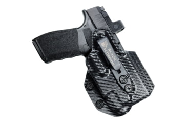 Image of Black Scorpion Outdoor Gear IWB Belt Wing Tuckable Holster, Springfield Armory Hellcat Pro w/ TLR-7A, Right Hand, Carbon Fiber, HC23-IWBTUCK-HELL