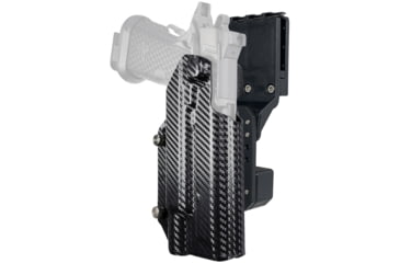 Image of Black Scorpion Outdoor Gear Pro Competition OWB Holster, Staccato XC w/ X300, Right Hand, Carbon Fiber, HC04-USPSA-STAXC300-CFRH