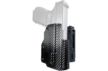 Image of Black Scorpion Outdoor Gear Pro IDPA Competition OWB Holster, Glock 19, 23 w/ TLR-7A, Right Hand, Carbon Fiber, HC03-IDPA-GL19TLR7-CFRH