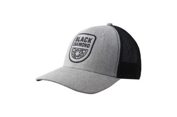 Image of Black Diamond Trucker Hat, Heathered Aluminum/Black, APFX7L113ALL1