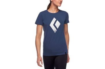 Image of Black Diamond Chalked Up Short Sleeve T-Shirt - Womens, Ink Blue, Small, AP7300524014SML1