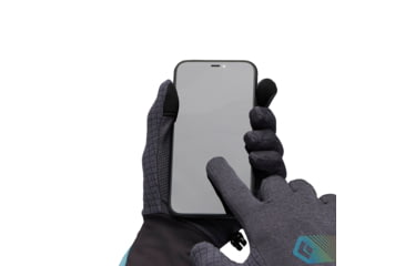 Image of Black Diamond Deploy Wind Hood Gloves, Carbon/Glacier, Extra Small, BD8017429642XSM1