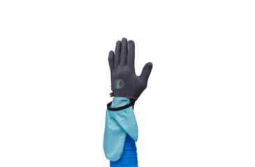 Image of Black Diamond Deploy Wind Hood Gloves, Carbon/Glacier, Extra Small, BD8017429642XSM1