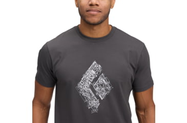 Image of Black Diamond Engineered Diamond Short Sleeve Tee - Mens, Anthracite, Medium, AP7524720001MED1