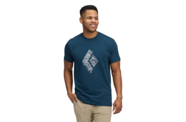 Image of Black Diamond Engineered Diamond Short Sleeve Tee - Mens, Indigo, Large, AP7524724013LRG1