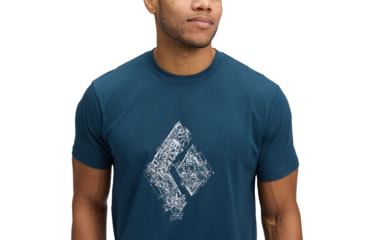 Image of Black Diamond Engineered Diamond Short Sleeve Tee - Mens, Indigo, Large, AP7524724013LRG1