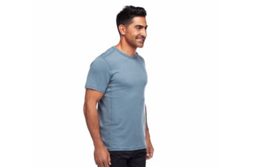 Image of Black Diamond Flux Merino Shirt - Mens, Storm Blue, Medium, AP7520424030MED1