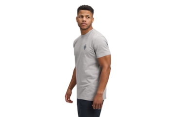 Image of Black Diamond Heritage Alpinist Short Sleeve Tee - Mens, Nickel Heather, Medium, AP7524671014MED1