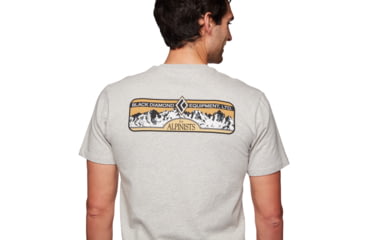 Image of Black Diamond Heritage Equipment Short Sleeve Tee - Mens, Nickel Heather, Large, AP7302311014LRG1