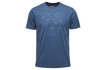 Image of Black Diamond Hexteroid Logo Mens Short Sleeve Tee Shirt, Ink Blue, Large, APU49Y421LRG1