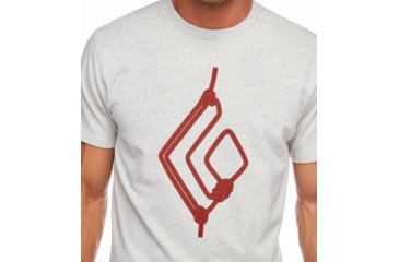 Image of Black Diamond Rope Diamond Tee - Mens, Birch Heather, Extra Large, AP7300585005XLG1