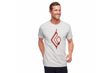 Image of Black Diamond Rope Diamond Tee - Mens, Birch Heather, Extra Large, AP7300585005XLG1