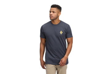 Image of Black Diamond Shredded Short Sleeve Tee - Mens, Charcoal, Medium, AP7524920038MED1