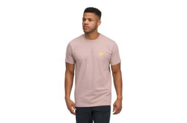 Image of Black Diamond Shredded Short Sleeve Tee - Mens, Pale Mauve, Medium, AP7524925019MED1