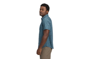 Image of Black Diamond Wingate Short Sleeve Shirt - Mens, Charcoal BD Glyphs, Small, AP7530119666SML1