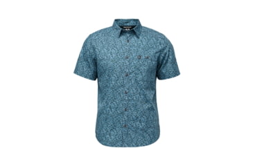 Image of Black Diamond Wingate Short Sleeve Shirt - Mens, Charcoal BD Glyphs, Small, AP7530119666SML1