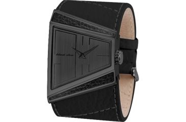 Image of Black Dice Hustle Men's Watch - All Black, Leather Strap BLABD-003-09
