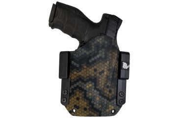 Image of Black Rhino Concealment Tactical Carry Holster System w/ Light Holster - Smith and Wesson, Model Smith and Wesson M and P 45 4.5in, Right Handed Shooter, Cant 15 Degrees, Hex Cam, 191204792096