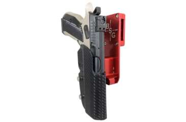 Image of Black Scorpion Outdoor Gear CZ Shadow 2 Pro Heavy Duty Holster, Left Hand, Red Shell / Carbon Fiber, HCD2-USPSA-SHADOWIICFLH