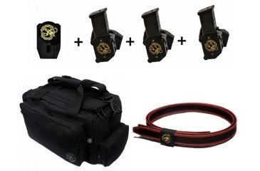 Image of Black Scorpion Outdoor Gear IPSC / USPSA Black Scorpion Grand Master Pistol Magazine Pouch / Belt Combo, Red, Large, CO04-4444-01GMLRED