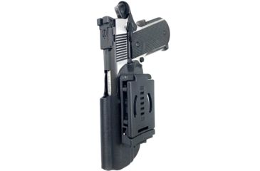 Image of Black Scorpion Outdoor Gear Pro IDPA Competition Holster, Right Hand, 1911, 5in Barrel, 1.5 - 1.75in Belts, Kydex, Black, HC03-IDPA-1911BKRH