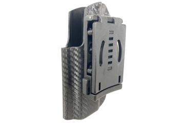 Image of Black Scorpion Outdoor Gear Pro IDPA Competition Holster, Right Hand, Canik TP9 SFx, 5.2in Barrel, 1.5 - 1.75in Belts, Kydex, Carbon Fiber, HC03-IDPA-TP9SFXCFRH