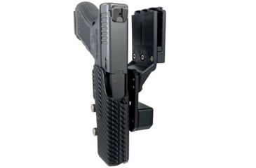 Image of Black Scorpion Outdoor Gear Pro USPSA Competition Holster, Right Hand, GLOCK 17/ 19/ 19X/ 22/ 45, 4.02 - 4.49in Barrel, 1.5 - 1.75in Belts, Kydex, Carbon Fiber, HC04-USPSA-GL17CFRH