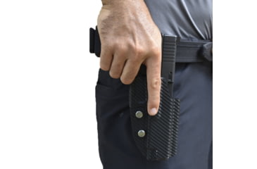 Image of Black Scorpion Outdoor Gear Pro USPSA Competition Holster, Right Hand, GLOCK 17/ 19/ 19X/ 22/ 45, 4.02 - 4.49in Barrel, 1.5 - 1.75in Belts, Kydex, Carbon Fiber, HC04-USPSA-GL17CFRH