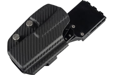 Image of Black Scorpion Outdoor Gear Pro USPSA Competition Holster, Right Hand, GLOCK 17/ 19/ 19X/ 22/ 45, 4.02 - 4.49in Barrel, 1.5 - 1.75in Belts, Kydex, Carbon Fiber, HC04-USPSA-GL17CFRH
