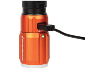 Image of Blackfire-Klein Outdoors Rechargeable LED Flashlight Lantern, Lithium-Ion, White, 500 Lumen, Black/Orange, BBM6412