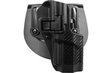 Image of Blackhawk SERPA CQC Belt Loop/Paddle Active Retention Holster, Right Hand, Carbon Black, FN 5.7, 410018BK-R