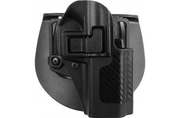 Image of Blackhawk SERPA CQC Belt Loop/Paddle Active Retention Holster, Right Hand, Carbon Black, Ruger SR 9, 410041BK-R, EDEMO1