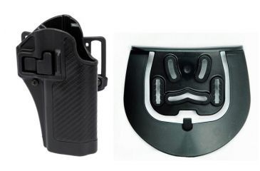 Image of Blackhawk SERPA CQC Belt Loop/Paddle Active Retention Holster, Right Hand, Carbon Black, 1911 Commander, 410042BK-R