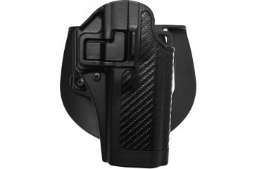 Image of Blackhawk SERPA CQC Belt Loop/Paddle Active Retention Holster, Right Hand, Carbon Black, Taurus 24/7 OSS, 410019BK-R