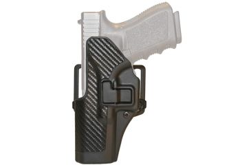 Image of Blackhawk SERPA CQC Belt Loop/Paddle Active Retention Holster, Left Hand, Carbon Black, Caracal F, 410043BK-L