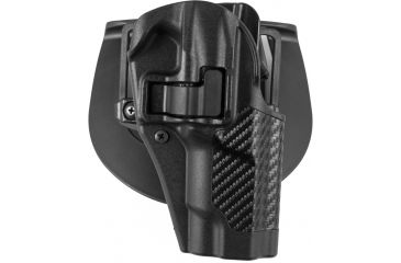 Image of Blackhawk SERPA CQC Belt Loop/Paddle Active Retention Holster, Right Hand, Carbon Black, Ruger P85/89, 410011BK-R, EDEMO1