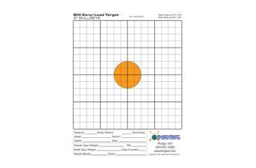 Image of Blackheart Zero/Load Targets 2 Inch Color Bullseye Measures 8.5x11 Inches 25 Pack