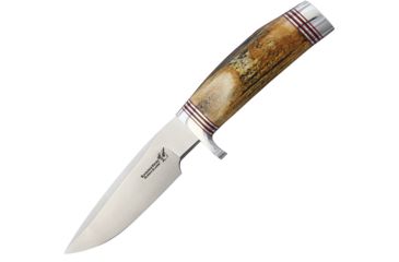 Image of Blackjack Classic Model 124 Stag Fixed Blade Knife, 7in, A2 Tool Steel, Drop Point, Stag Bone Handle BCB124S