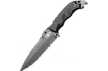 Image of Blackwater URSA, Black G-10, Combo Niolox Blade w/ Sheath BWURX001