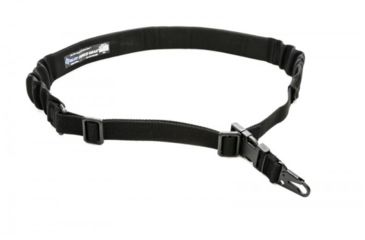 Image of Blue Force Gear UDC Padded Bungee Single Point Sling w/Sling Snap Hook Adapter, Black, UDC-200-BG-HK-BK